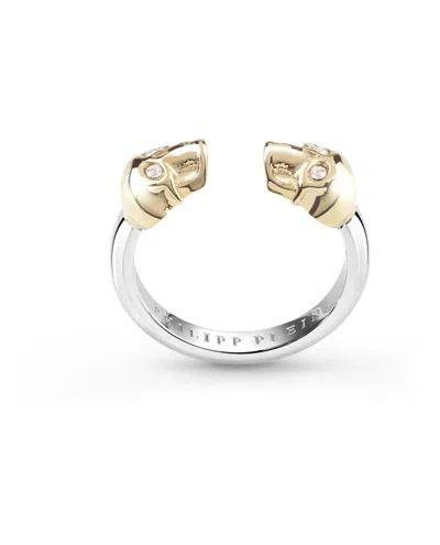 Philipp Plein 3d $kull Crystal Ring In Multi