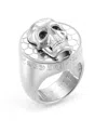 Philipp Plein 3d $kull Crystal Ring In Silver