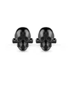 Philipp Plein Skull Design Black Cufflinks With Distinctive Finish In Black