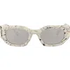 Philipp Plein 51mm Rectangular Sunglasses In Neutral