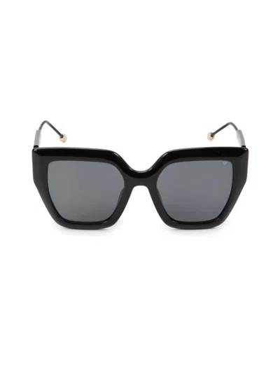 Philipp Plein 52mm Butterfly Sunglasses In Black