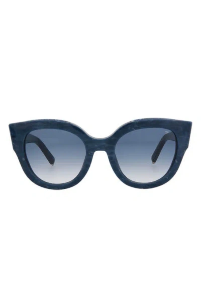 Philipp Plein 53mm Cat Eye Sunglasses In Black