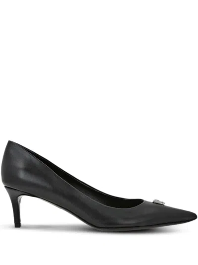 Philipp Plein 55mm Decollete Skull Strass Pumps In Black