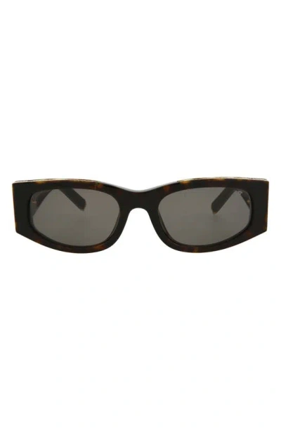 Philipp Plein 55mm Oval Sunglasses In Black