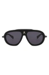 Philipp Plein 57mm Navigator Sunglasses In Black