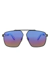 Philipp Plein Aviator-frame Titanium Sunglasses In Black