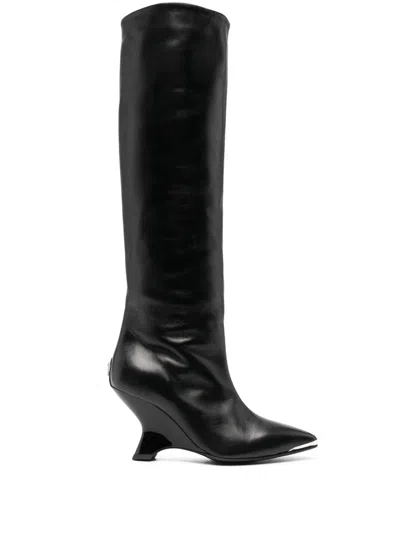 Philipp Plein Stiefel Mit Definiertem Absatz 90mm In Black