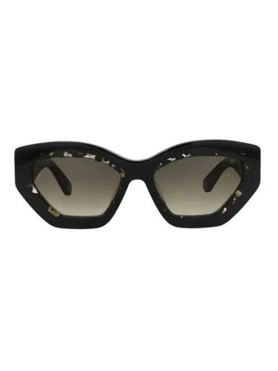 Philipp Plein Acetate Cat Eye Sunglasses For Women In Black