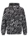 Philipp Plein Blackwhite All-over Logo Jacket In Black