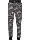 Philipp Plein All-over Logo-print Track Pants In Black