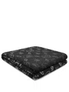 Philipp Plein Decke Mit Monogramm-print In Black