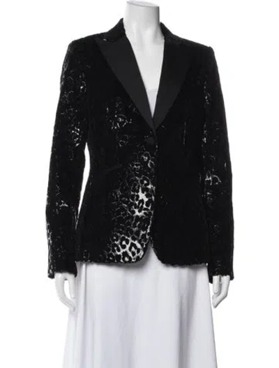 Pre-owned Philipp Plein Animal Print Blazer In Black