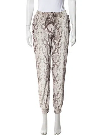 Pre-owned Philipp Plein Animal Print Sweatpants In Neutrals