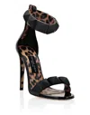 Philipp Plein Ankle Strap Stud Sandals In Black
