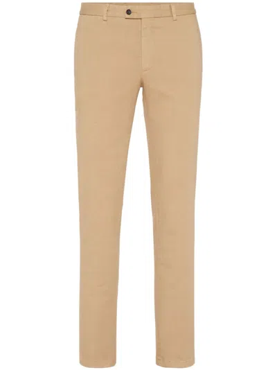 Philipp Plein Cotton Long Trousers Chinos Fit Iconic Plein In Beige