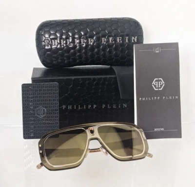Pre-owned Philipp Plein Authentic  Sunglasses Spp 050 Col 300g Adventure Spp050 Frame In Gold