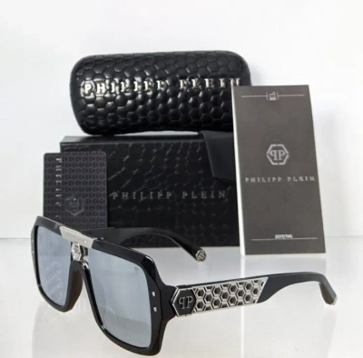 Pre-owned Philipp Plein Authentic  Sunglasses Spp 079 Col 700w Plein Badge Spp079 Frame In Silver