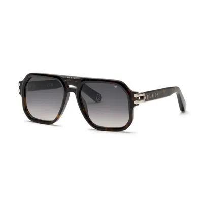 Philipp Plein Avana Scura Lucida Acetate Sunglasses In Black