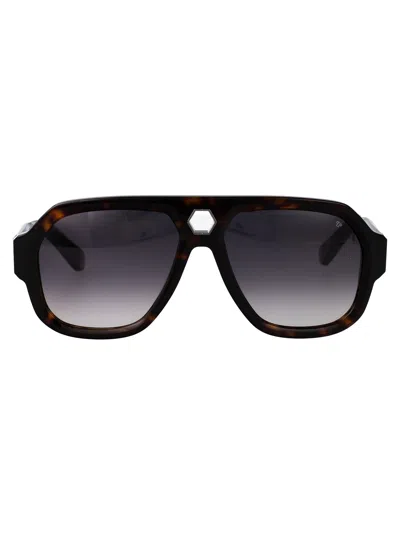 Philipp Plein Avana Scura Lucida Acetate Sunglasses In Orange