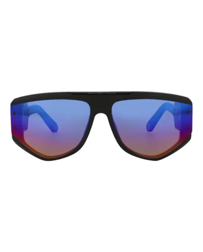 Philipp Plein Aviator-frame Acetate Sunglasses In Black