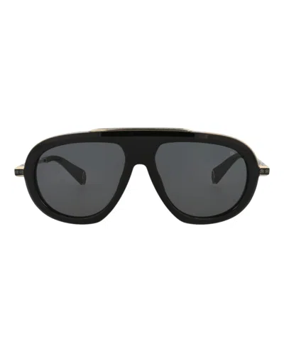 Philipp Plein Aviator-frame Acetate Sunglasses In Black