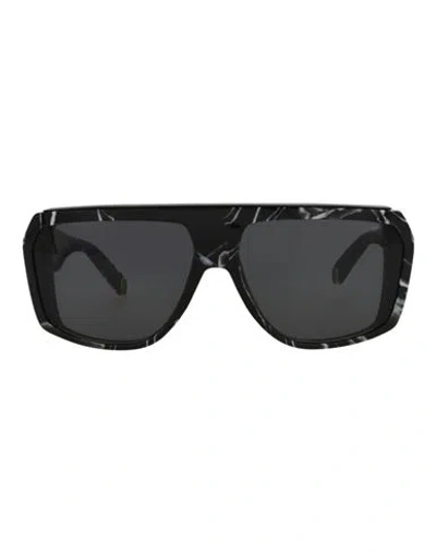 Philipp Plein Aviator-frame Acetate Sunglasses Man Sunglasses Black Size 64 Acetate