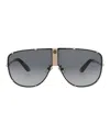 Philipp Plein Aviator-frame Stainless Steel Sunglasses In Gray