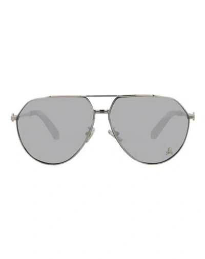 Philipp Plein Aviator-frame Stainless Steel Sunglasses In Silver