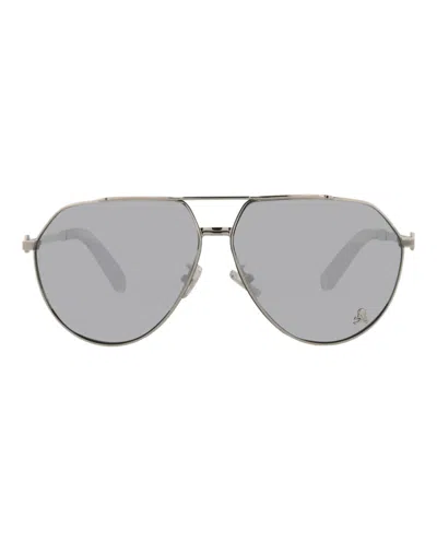 Philipp Plein Aviator-frame Stainless Steel Sunglasses In White
