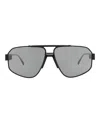 Philipp Plein Aviator-frame Titanium Sunglasses In Gray