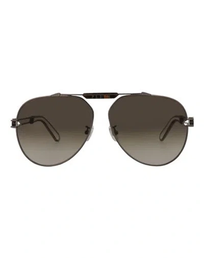 Philipp Plein Aviator-frame Titanium Sunglasses Man Sunglasses Grey Size 62 Titanium