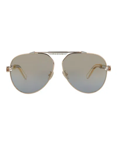 Philipp Plein Aviator-frame Titanium Sunglasses In Multi