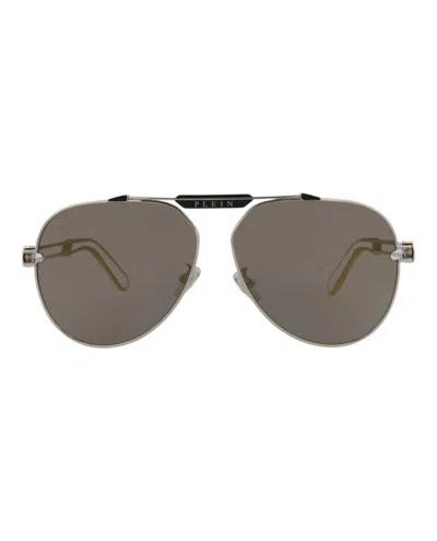 Philipp Plein Aviator-frame Titanium Sunglasses In Multi