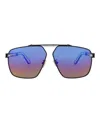 Philipp Plein Aviator-frame Titanium Sunglasses With Gradient Lenses In Purple
