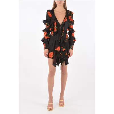 Philipp Plein Back Zipped My Flower Ruffle Women's Dress