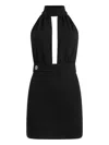 Philipp Plein Backless Mini Dress In Black