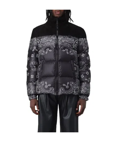 PHILIPP PLEIN PHILIPP PLEIN BANDANA-PRINTED ZIP-UP PADDED JACKET