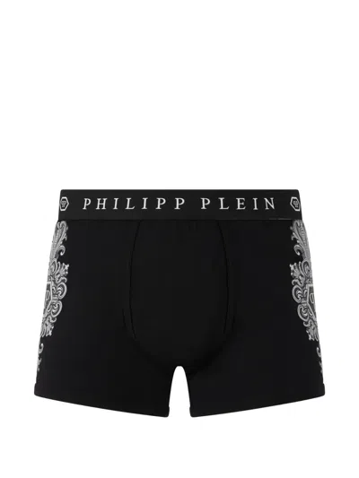 Philipp Plein Baroque Logo-waistband Boxers In White