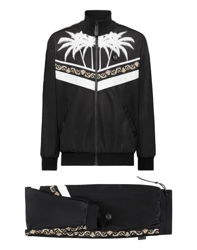 Philipp Plein Baroque-print Gothic Tracksuit In Black