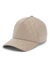 Philipp Plein Basball Hat Crystal Monogram In Beige