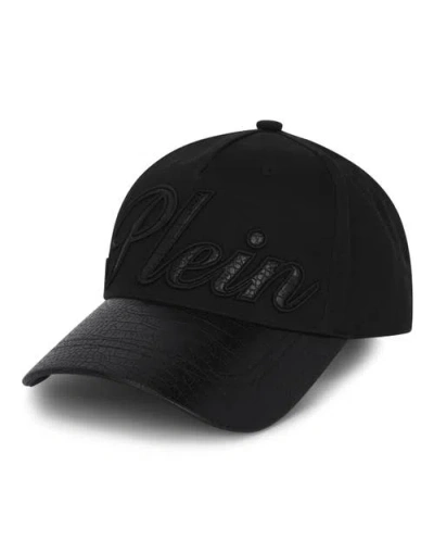 Philipp Plein Baseball Cap Cocco Signature Unisex In Black