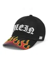 Philipp Plein Baseball Cap Flame In Black