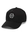 Philipp Plein Baseball Cap Hexagon In Black