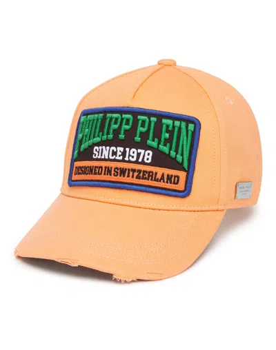 Philipp Plein Baseball Cap Patch Pp1978 In Yellow