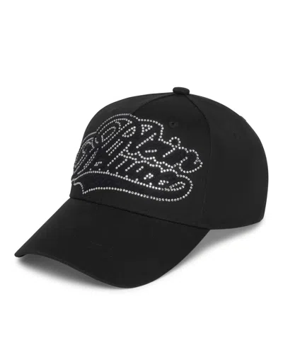 Philipp Plein Baseball Cap Plein Deluxe In Black