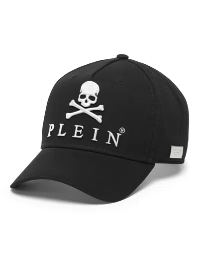 Philipp Plein Baseball Cap Skull & Bones In Black