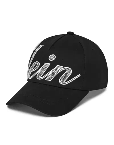Philipp Plein Baseball Cap Strass In Black