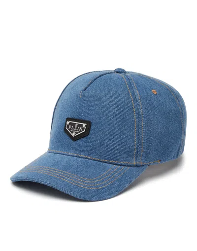 Philipp Plein Baseball Cap Triangle Placca In Blue