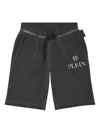 Philipp Plein Basic Plein Old Dye Shorts In Black