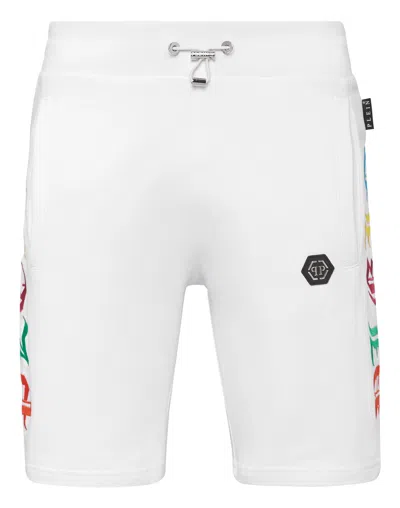 Philipp Plein Basket Jogging Shorts Gothic Plein In Multi